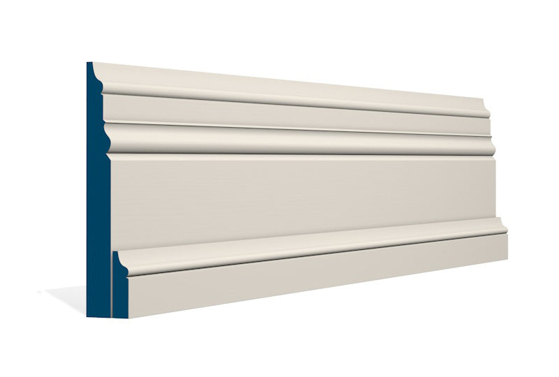 31 x 169mm Pallas Skirting (4x2.4m) - Style: Pre-Painted Wood - Ivory