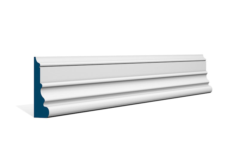 31 x 94mm Pallas Architrave (inc Plinth Blocks) - Style: Pre-Painted Wood - White