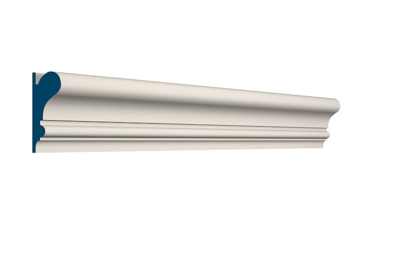 15 x 44mm Picture Rail - Pre-Painted Wood - Ivory