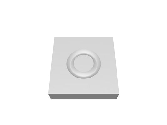 Pre-Primed Wood Corner Blocks - Single Circle