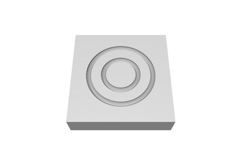 30 x 106mm Pre-Primed Wood Corner Blocks - Double Circle