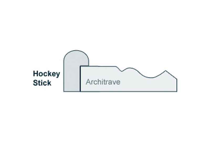 Profile View of 18 x 38mm (25mm) Nosed Hockey Stick