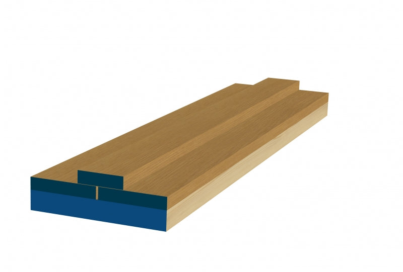 31mm Pre-Varnished Solid White Oak FACED Door Liner (inc SQUARE Door Stop)