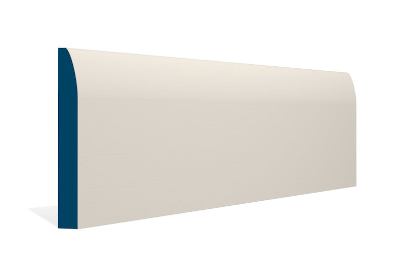 19 x 144mm Rounded Skirting (5x2.4m) - Style: Pre-Painted Wood - Ivory