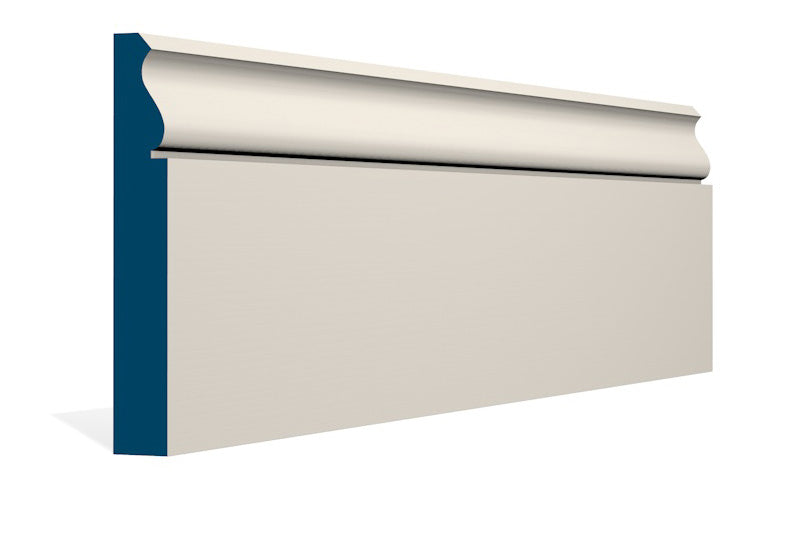 25 x 169mm Rushen Skirting (5x2.4m) - Style: Pre-Painted Wood - Ivory