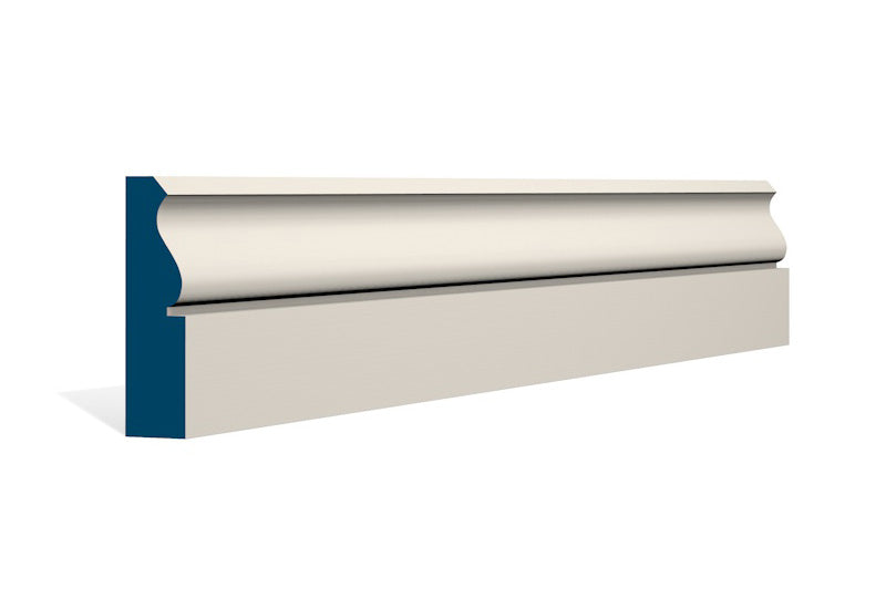 25 x 94mm Rushen Architrave or Skirting - Style: Pre-Painted Wood - Ivory