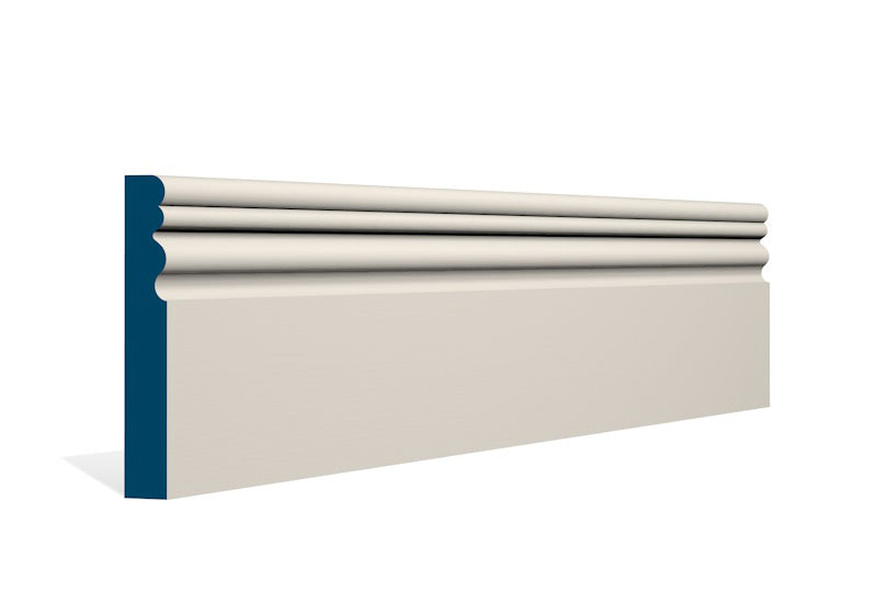 19 x 119mm Sheelin Skirting (5x2.4m) - Style: Pre-Painted Wood - Ivory