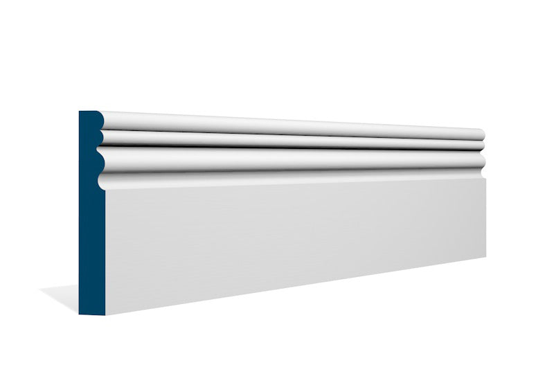 19 x 119mm Sheelin Skirting (5x2.4m) - Style: Pre-Painted Wood - White