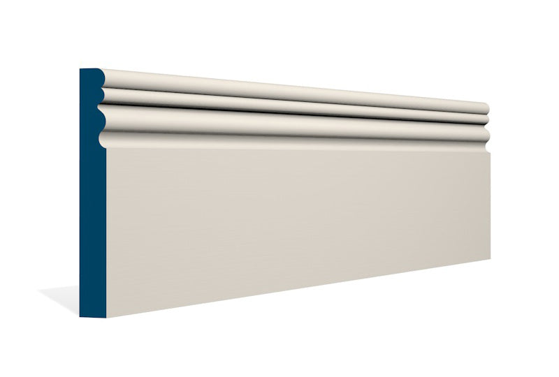 19 x 144mm Sheelin Skirting (5x2.4m) - Style: Pre-Painted Wood - Ivory