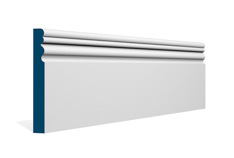 19 x 144mm Sheelin Skirting (5x2.4m) - Style: Pre-Painted Wood - White
