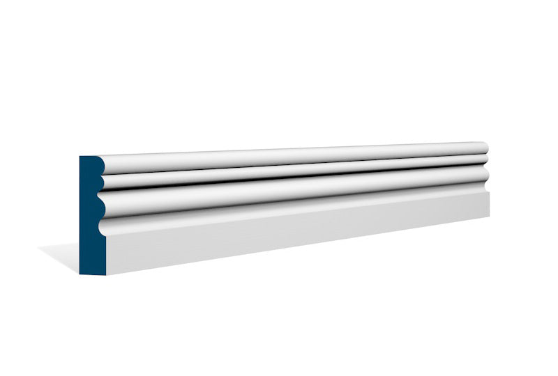 19 x 69mm Sheelin Architrave or Skirting - Style: Pre-Painted Wood - White