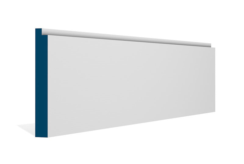 19 x 144mm Single Step Skirting (5x2.4m) - Style: Pre-Painted Wood - White