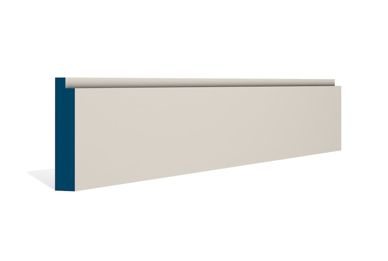 19 x 94mm Single Step Architrave or Skirting - Style: Pre-Painted Wood - Ivory