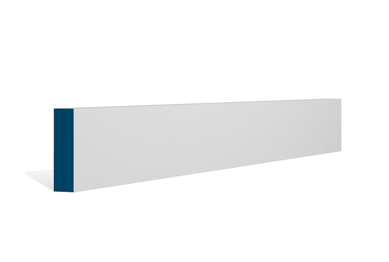 19 x 69mm Square Edge Architrave or Skirting - Style: Pre-Painted Wood - White