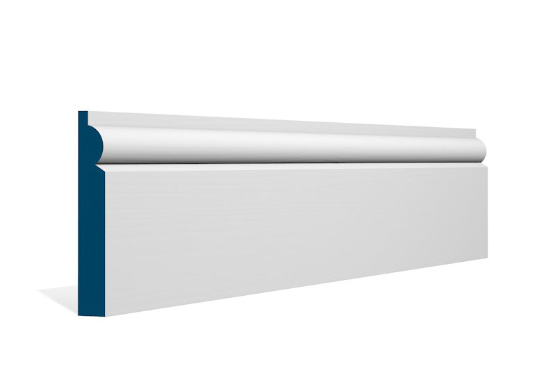 19 x 119mm Torus Skirting (5x2.4m) - Style: Pre-Painted Wood - White