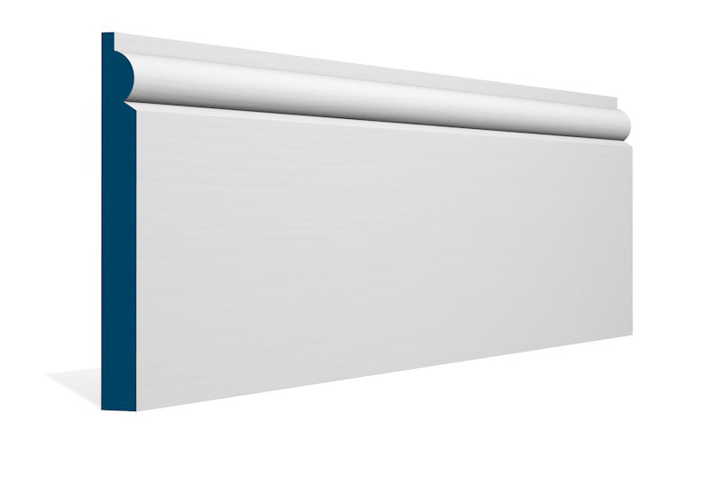 19 x 169mm Torus Skirting (5x2.4m) - Style: Pre-Painted Wood - White
