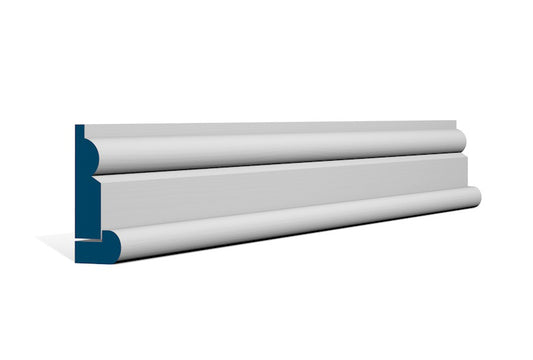 19 x 69mm Torus Architrave, inc. Hockey Stick - Style: Pre-Primed Wood