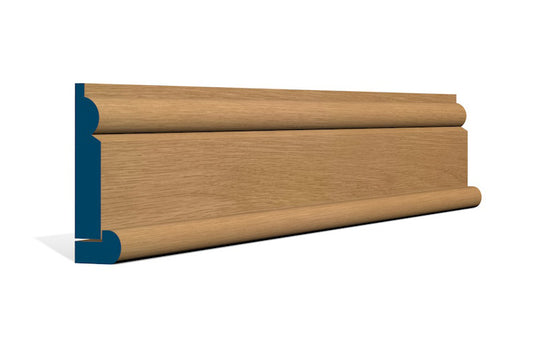19 x 94mm Pre-Varnished Solid White Oak Torus Architrave, inc. Hockey Stick