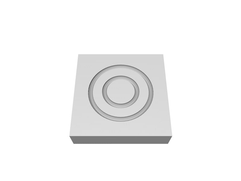 30 x 82mm Pre-Primed Wood Corner Blocks - Double Circle