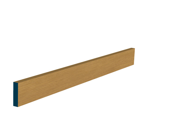 12 x 50mm Pre-Varnished Solid White Oak Square Edge Door Stop