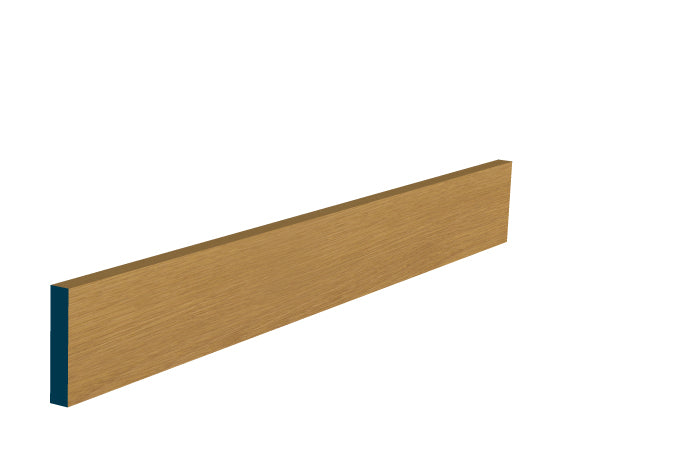 12 x 65 Pre-Varnished Solid White Oak Square Edge Door Stop