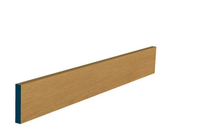 12 x 70 Pre-Varnished Solid White Oak Square Edge Door Stop