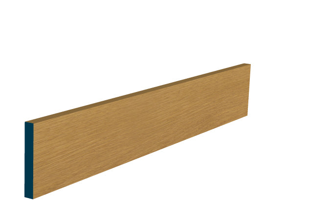 12 x 85mm Pre-Varnished Solid White Oak Square Edge Door Stop