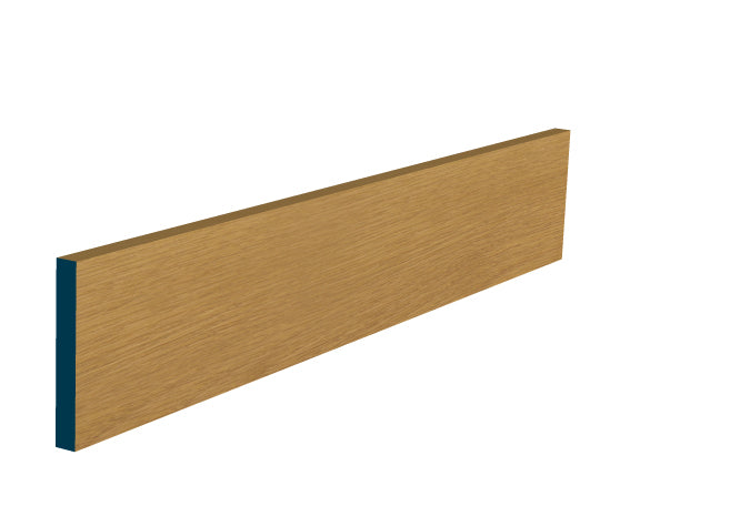 12 x 107mm Pre-Varnished Solid White Oak Square Edge Door Stop