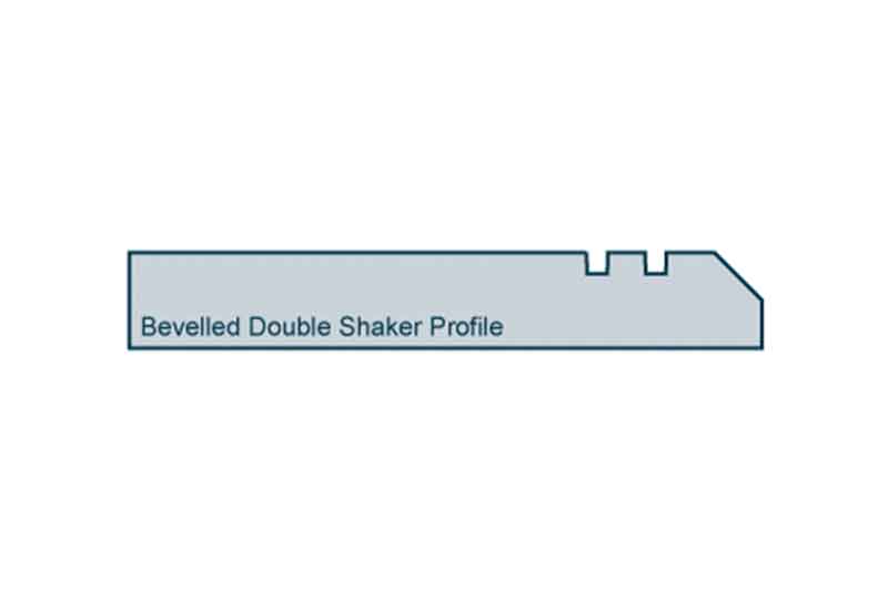 Profile View of 19 x 119mm Bevelled Double Shaker Skirting