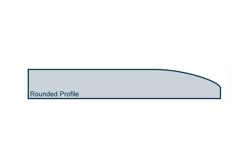 Profile View of 19 x 119mm Rounded Skirting