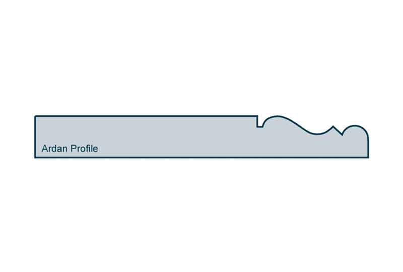 Profile View of 19 x 144mm Ardan Skirting