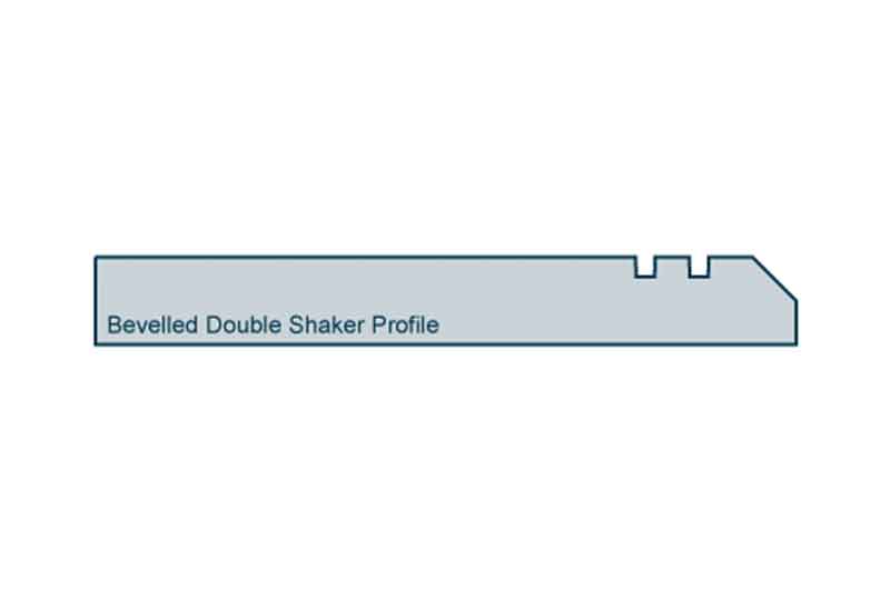 Profile View of 19 x 144mm Bevelled Double Shaker Skirting