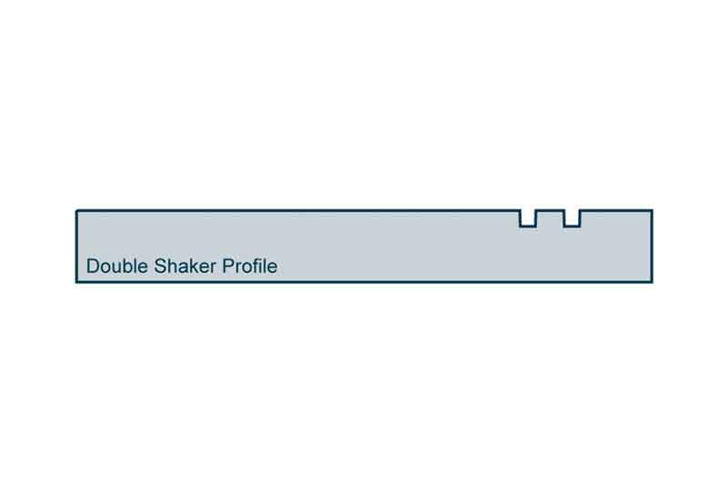 Profile View of 19 x 144mm Double Shaker Skirting