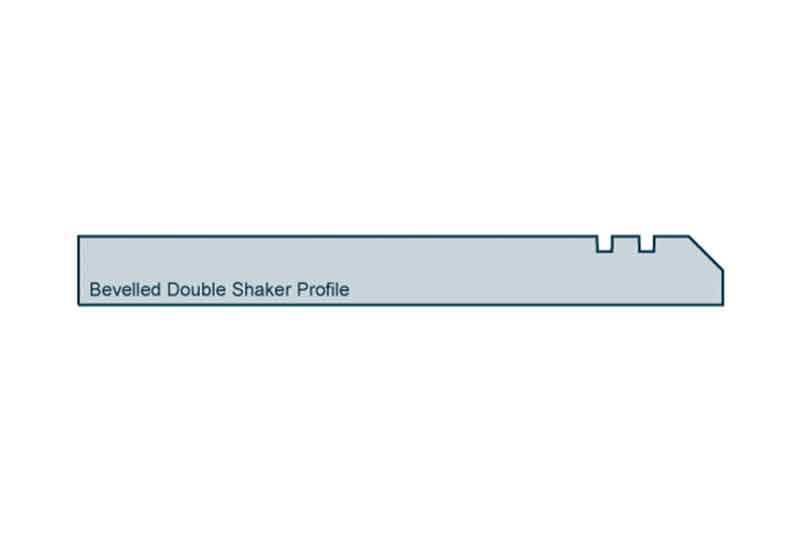 Profile View of 19 x 169mm Bevelled Double Shaker Skirting