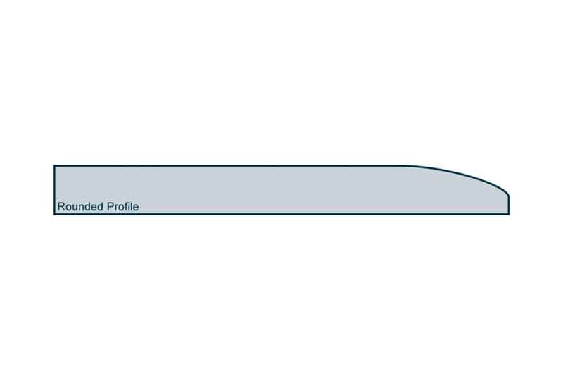 Profile View of 19 x 169mm Rounded Skirting