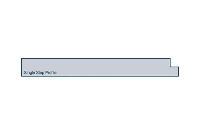 Profile View of 19 x 169mm Single Step Skirting