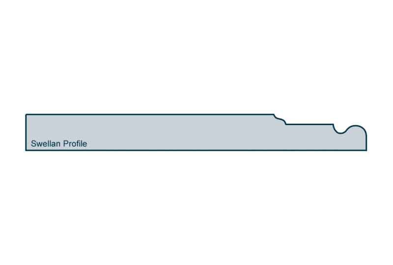 Profile View of 19 x 169mm Swellan Skirting