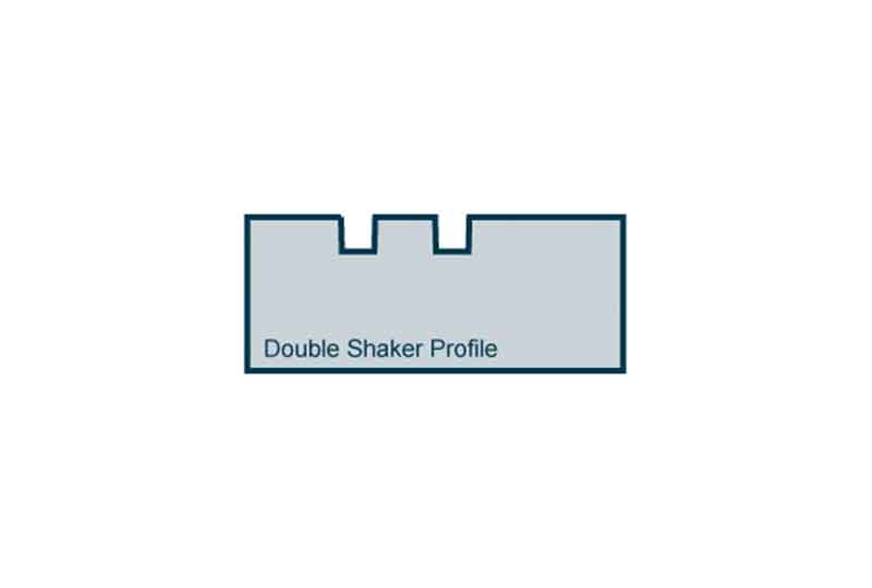 Profile View of 19 x 44mm Double Shaker Architrave