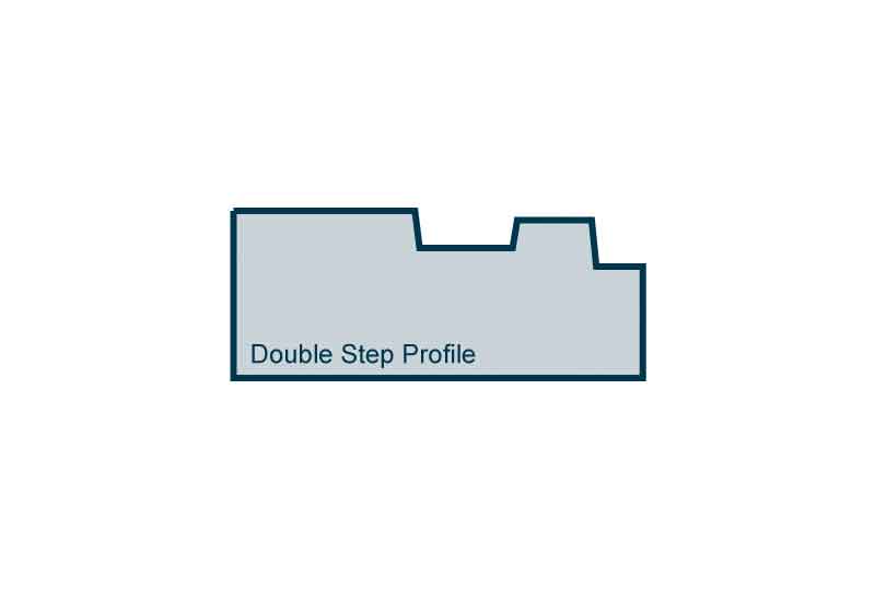 Profile View of 19 x 44mm Double Step Architrave