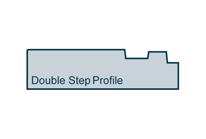 Profile View of 19 x 69mm Double Step Architrave or Skirting