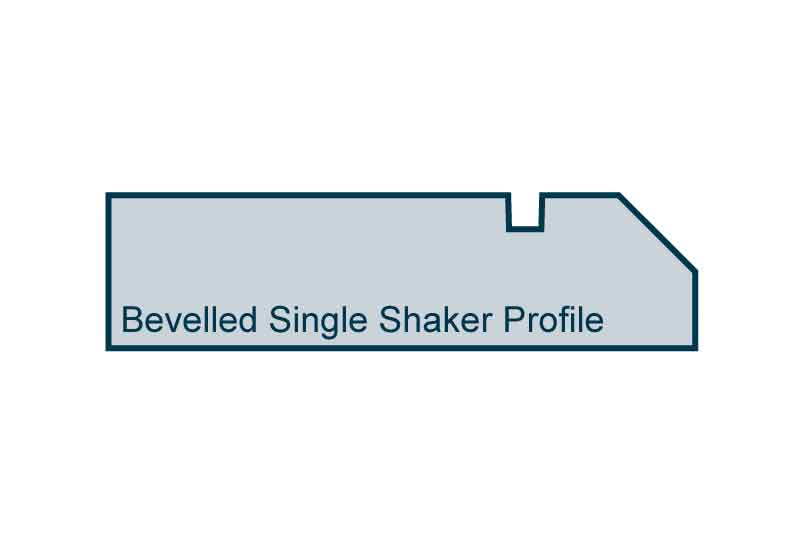 Profile View of 19 x 69mm Bevelled Single Shaker Architrave or Skirting