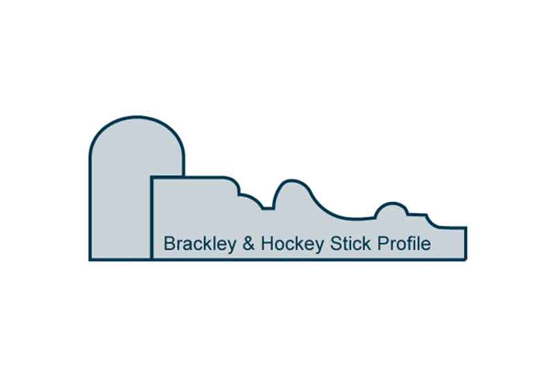 Profile View of 19 x 69mm Brackley Architrave, inc. Hockey Stick