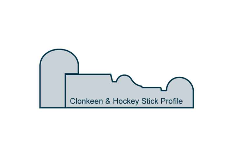 Profile View of 19 x 69mm Clonkeen Architrave, inc. Hockey Stick