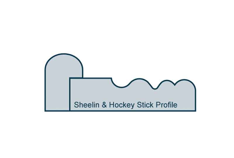 Profile View of 19 x 69mm Sheelin Architrave, inc. Hockey Stick