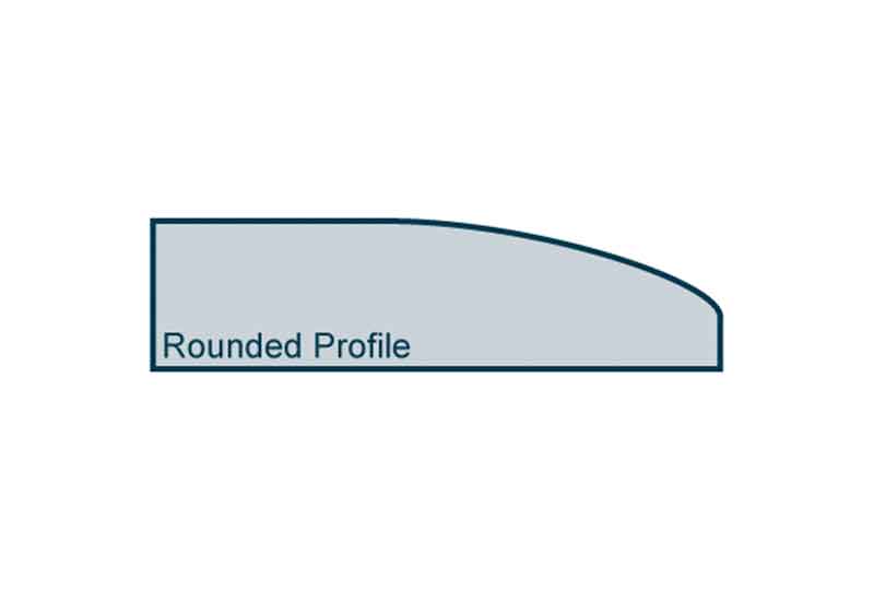 Profile View of 19 x 69mm Rounded Architrave or Skirting