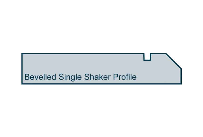 Profile View of 19 x 94mm Bevelled Single Shaker Architrave or Skirting