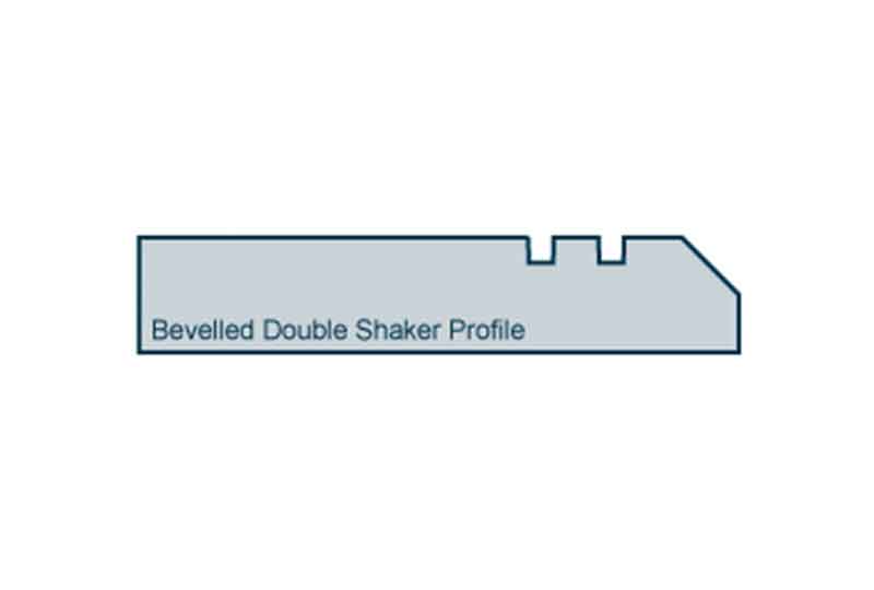 Profile View of 19 x 94mm Bevelled Double Shaker Architrave or Skirting