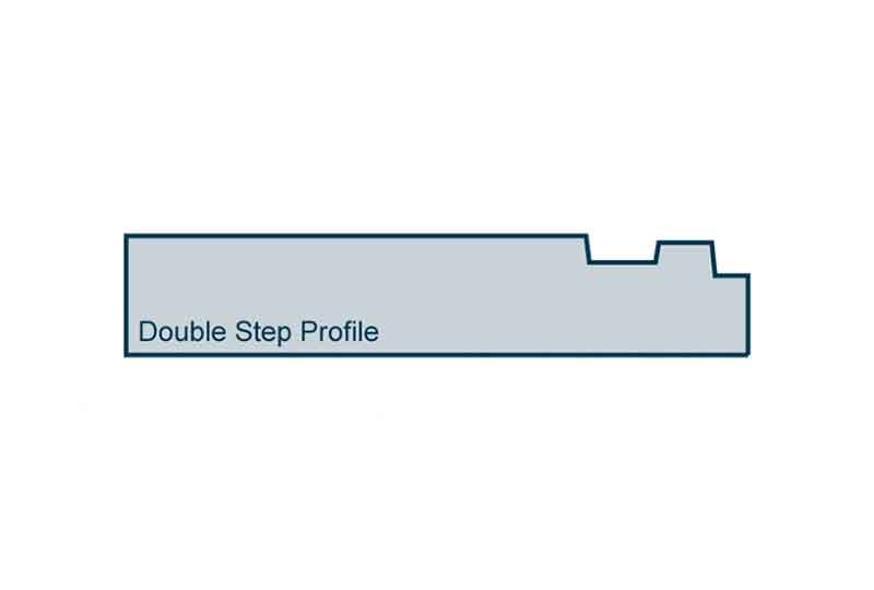 Profile View of 19 x 94mm Double Step Architrave or Skirting