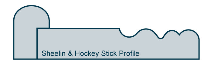 Profile View of 19 x 94mm Sheelin Architrave, inc. Hockey Stick