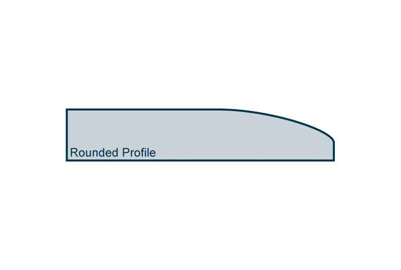 Profile View of 19 x 94mm Rounded Architrave or Skirting